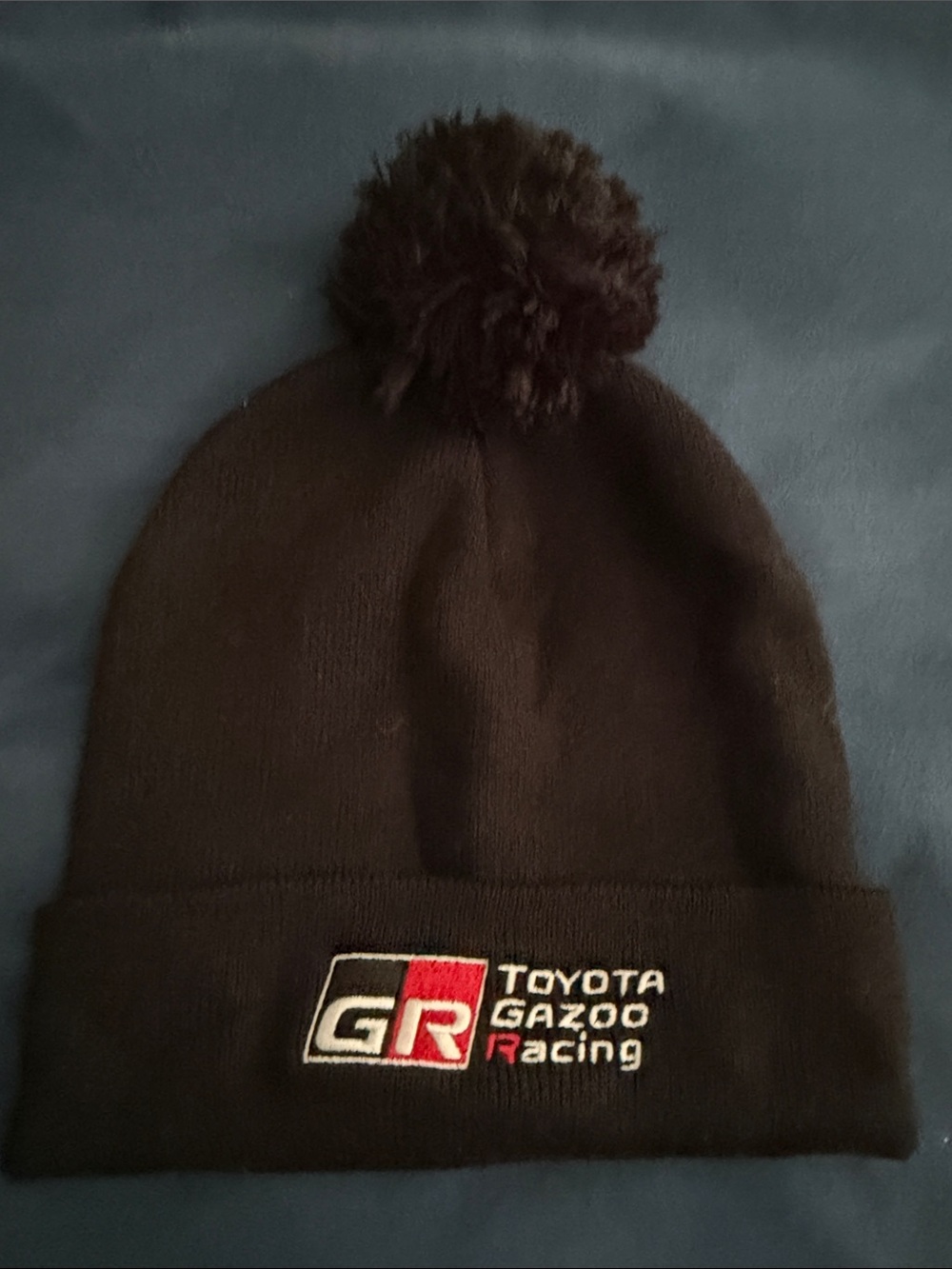 Toyota Gazoo Racing Black Pom Beanie Hat